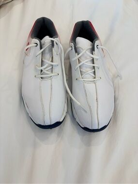 FootJoy Kids White Sneakers with Red and Navy Accents